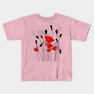 Abstract Flowers Kids T-Shirt